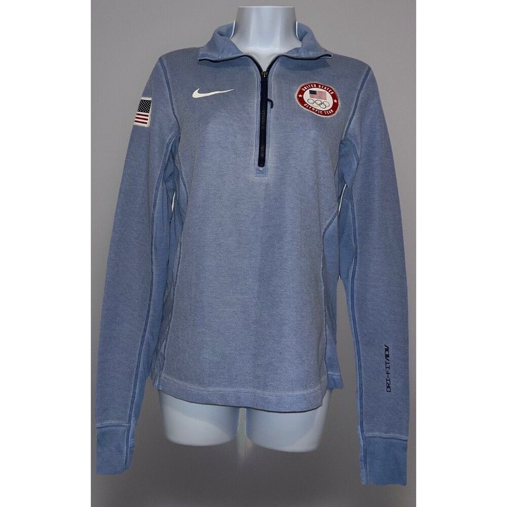 Nike ACG (M) Women Olympics TEAM USA 1/2 Zip Dri Fit Training Top Blue Outdoors